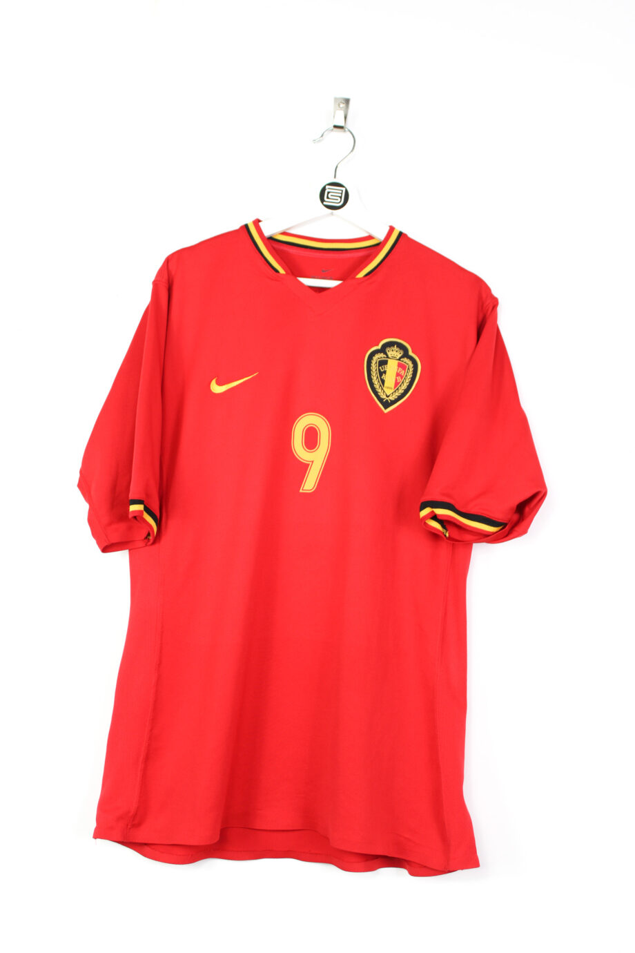 2006-08 Belgium *MATCH ISSUE* home jersey (#9 MIRALLAS) - XL