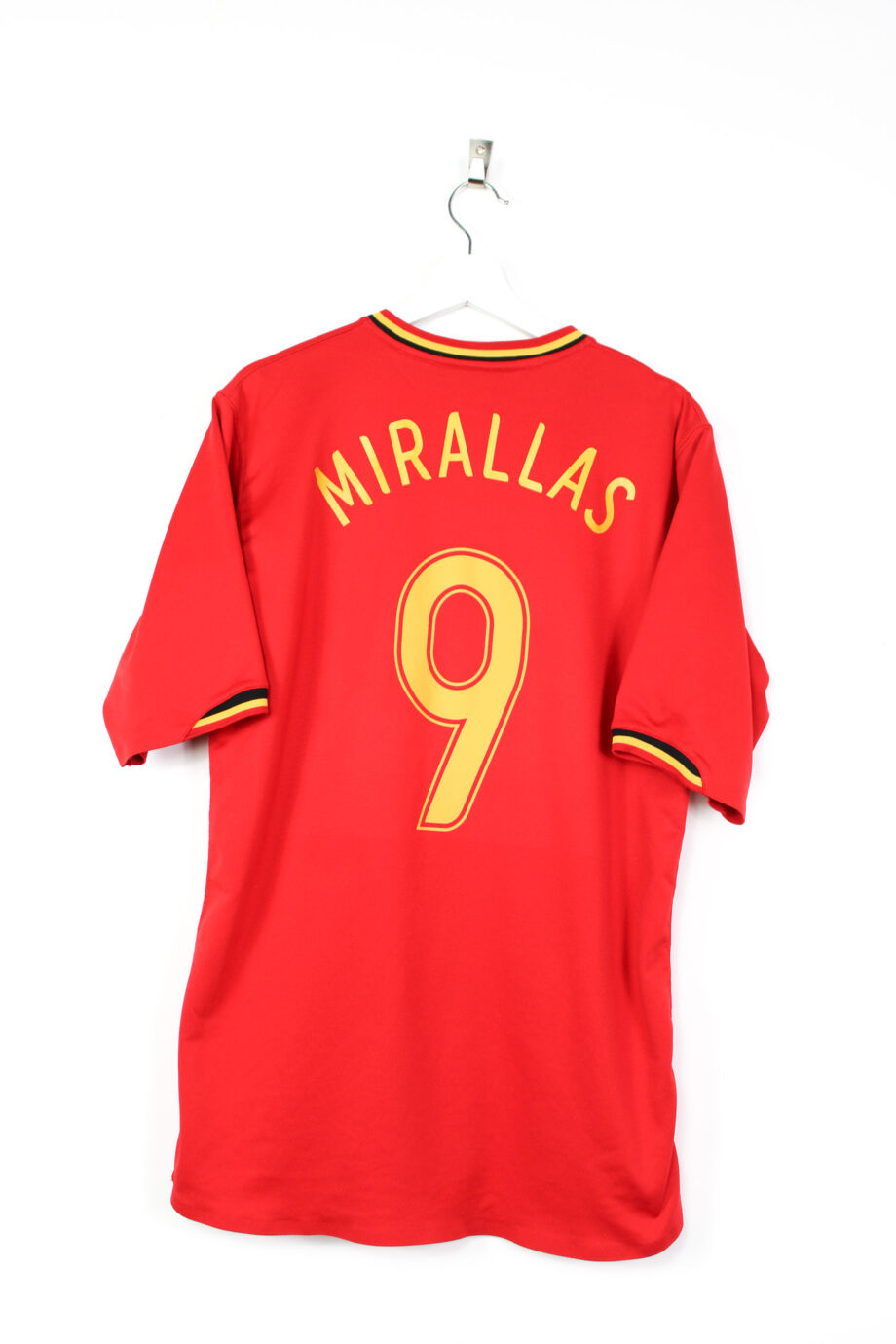 2006-08 Belgium *MATCH ISSUE* home jersey (#9 MIRALLAS) - XL