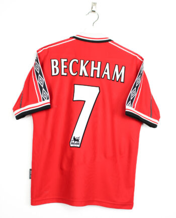 1998-00 Manchester United home jersey (#7 BECKHAM) - S