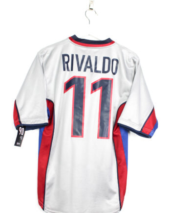 1999-01 FC Barcelona away jersey (#11 RIVALDO) - S