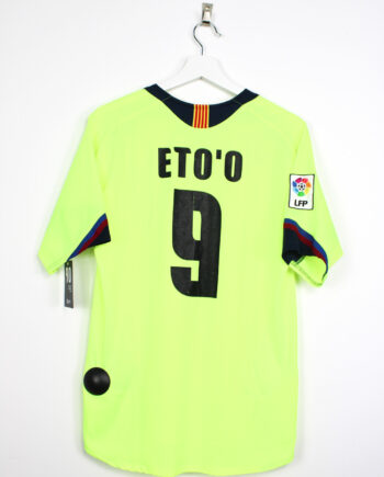 2005-06 FC Barcelona away jersey (#9 ETO'O) - S