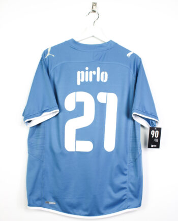 2009-10 Italy *CONFEDERATIONS CUP* home shirt (#21 PIRLO) - M/L