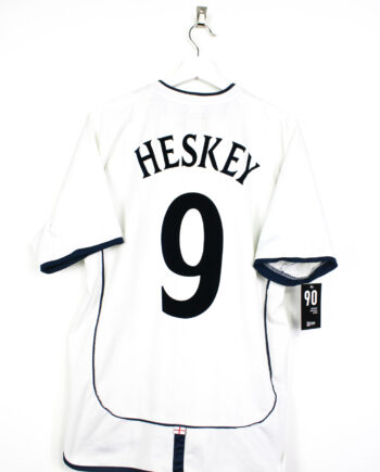 2001-03 England home jersey (#9 HESKEY) - L