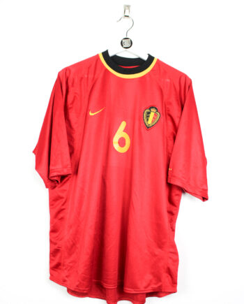 2000 Belgium *MATCH ISSUE* home jersey (#6 VANDERHAEGHE vs. Croatia) - L