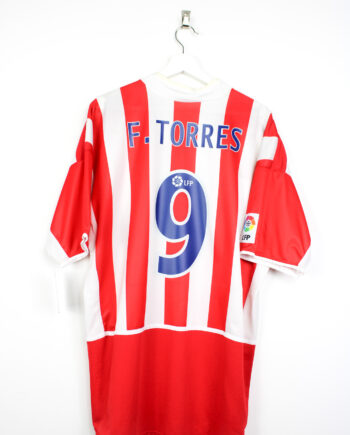 2002-03 Atletico Madrid home jersey (#9 F. TORRES) - XL