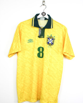 1991-93 Brazil *MATCH WORN* home jersey (#8 Luís Henrique) - L