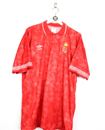 1990-93 Hungary *MATCH ISSUE* home jersey (#8) - XL