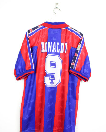 1996-97 FC Barcelona *PLAYER ISSUE* home jersey (#9 RONALDO) - XL