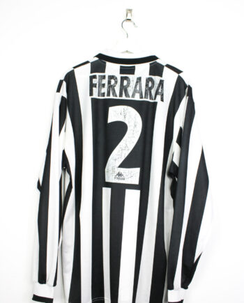 1995-96 Juventus *MATCH ISSUE* L/S home jersey (#2 FERRARA) - XL