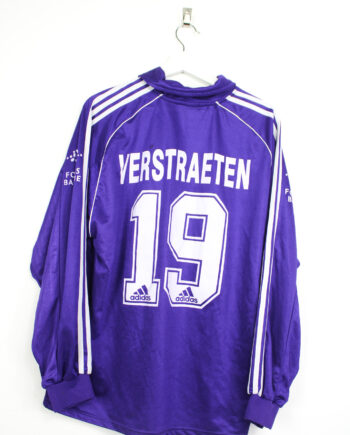1999-00 RSC Anderlecht *MATCH ISSUE* L/S away jersey (#19 VERSTRAETEN) - XL