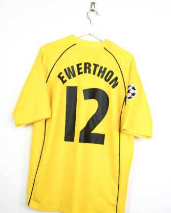 2002-03 Dortmund *MATCH ISSUE* home jersey (#12 EWERTHON) - L