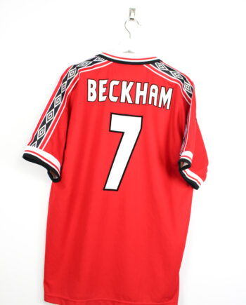 1998-00 Manchester United home jersey (#7 BECKHAM) - XL