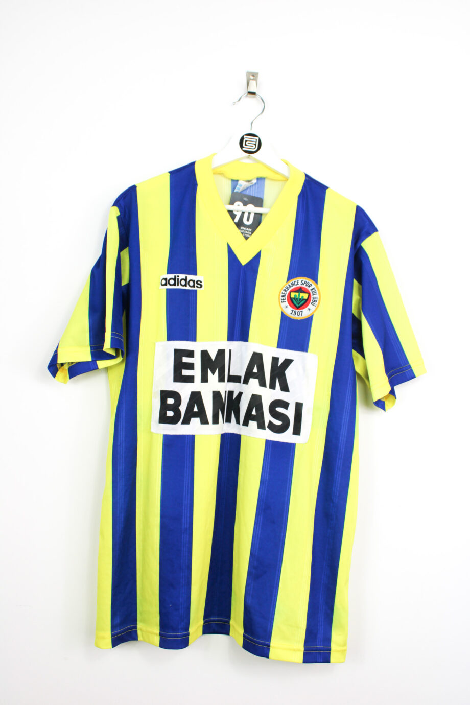 1995-96 Fenerbahçe *MATCH ISSUE* home jersey (#10 Okechukwu) - L