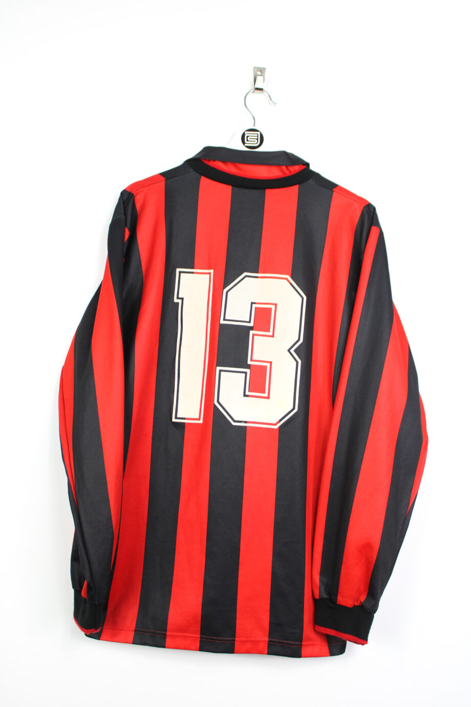 1990-91 AC Milan L/S *MATCH ISSUE* home jersey (#13 GALLI) - XL