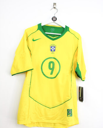 2004-06 Brazil *LIMITED EDITION* home jersey (#9 RONALDO) - L