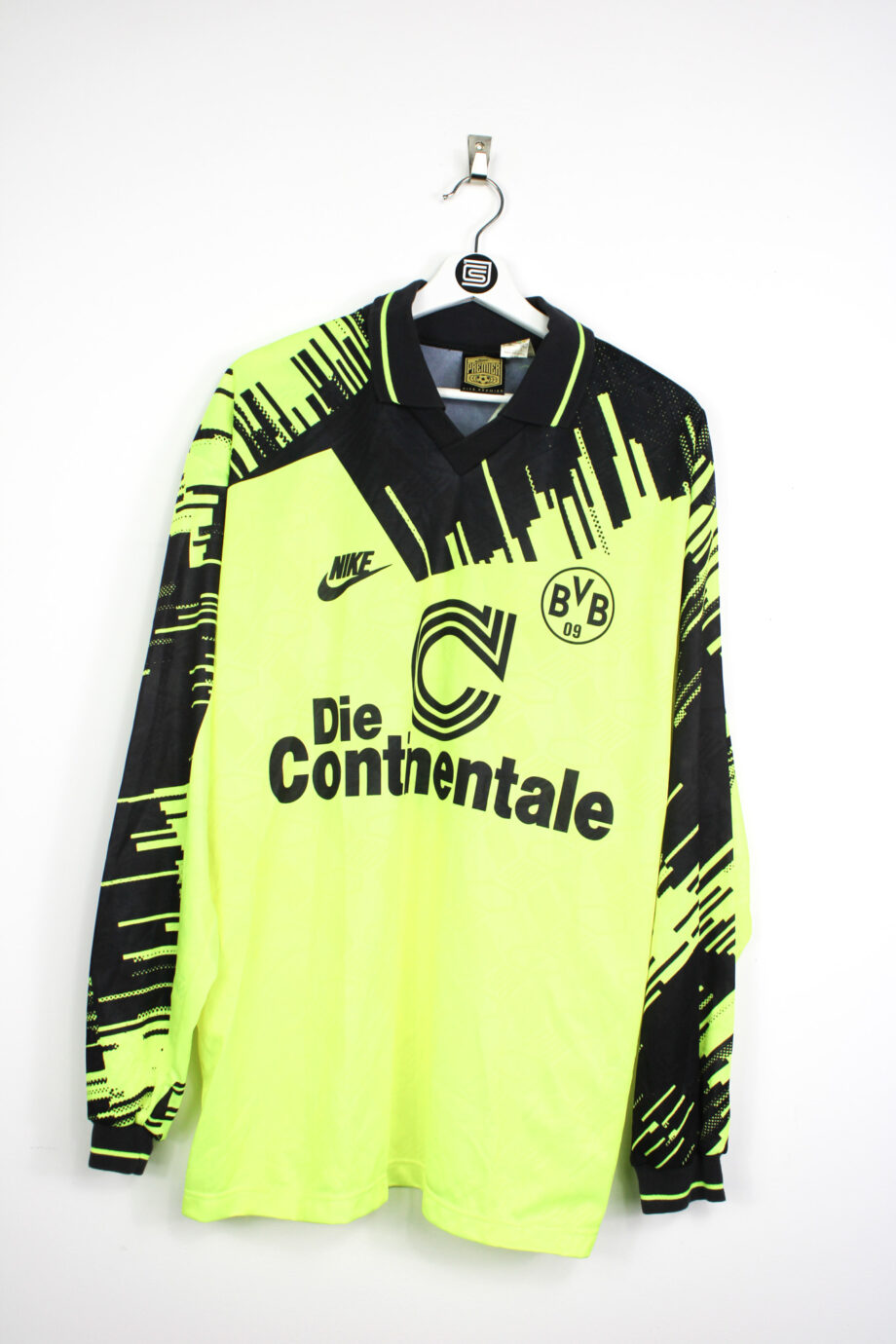 1993-94 Dortmund L/S home jersey (#9 CHAPUISAT) - L