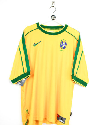 1998-00 Brazil home jersey (#9 RONALDO) - L