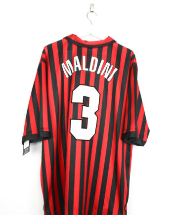 1999-00 AC Milan *CENTENARY* home jersey (#3 MALDINI) - XXL
