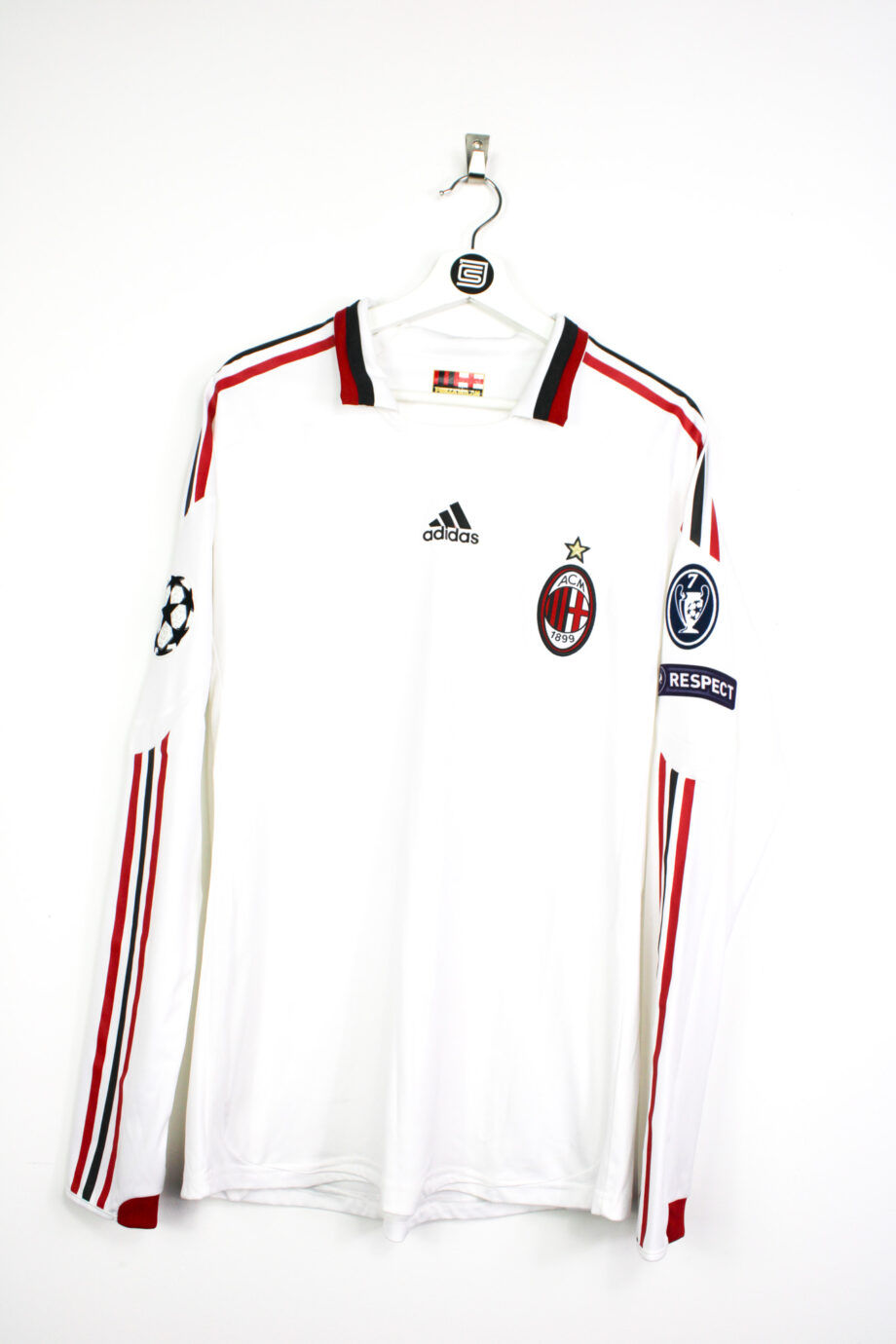 2009-10 AC Milan *MATCH ISSUE* L/S away jersey (#21 PIRLO vs. Marseille) - L